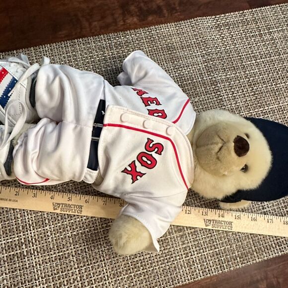 Build A Bear Boston Red Sox Uniform Jersey Pants Socks Hat 17 Inches Teddy Gift - Picture 2 of 5